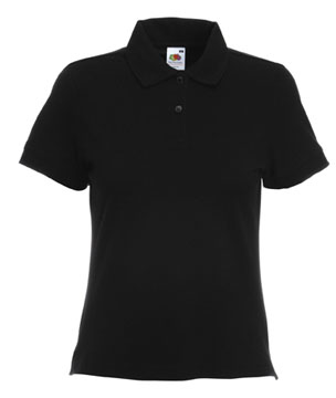 POLO LADY ( FRUIT OF THE LOOM ) nero